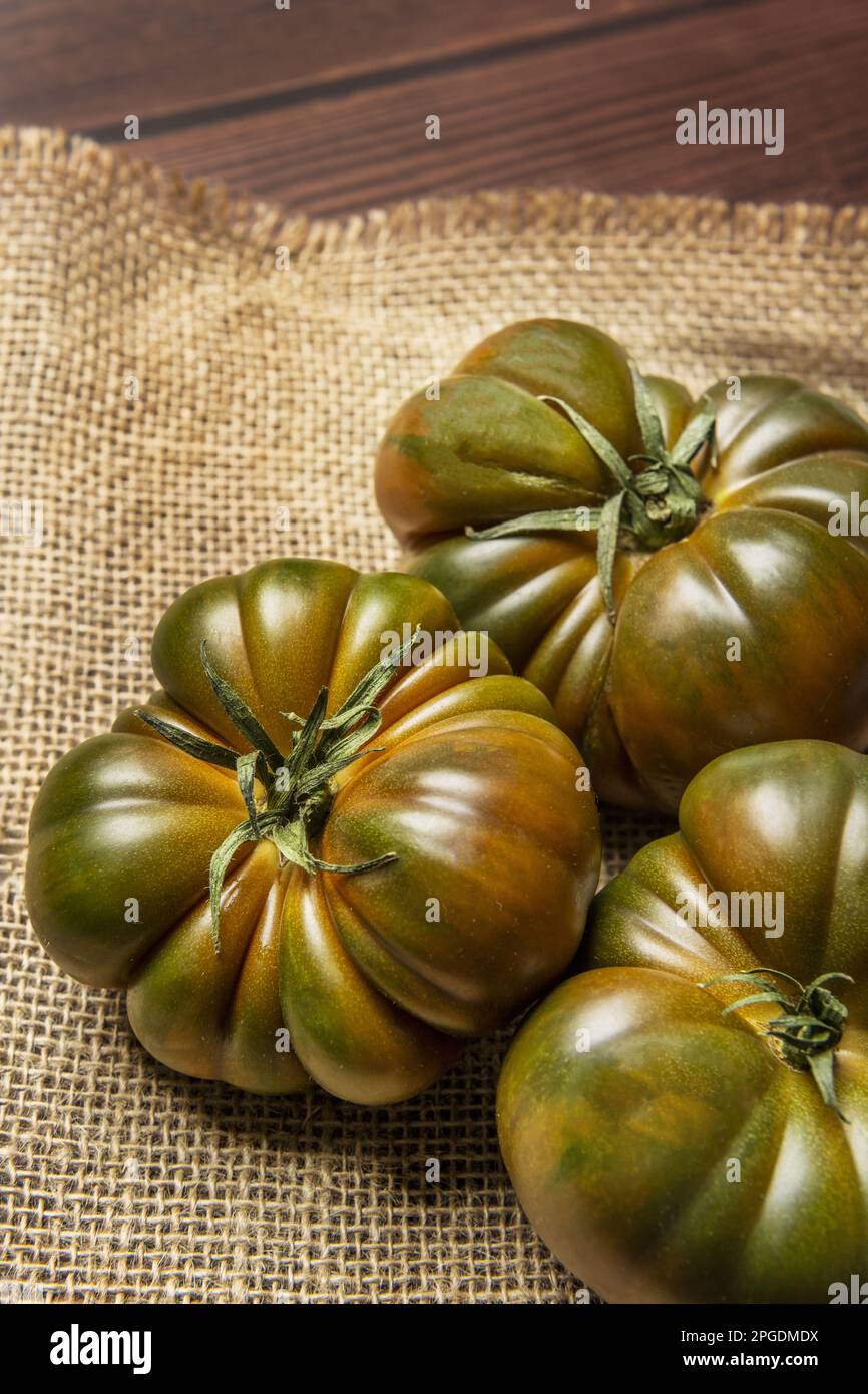 It is originally from Spain. The Raf tomato Marmande is a variety which stands out for its flavor and texture, as well as its resistance to water with Stock Photo