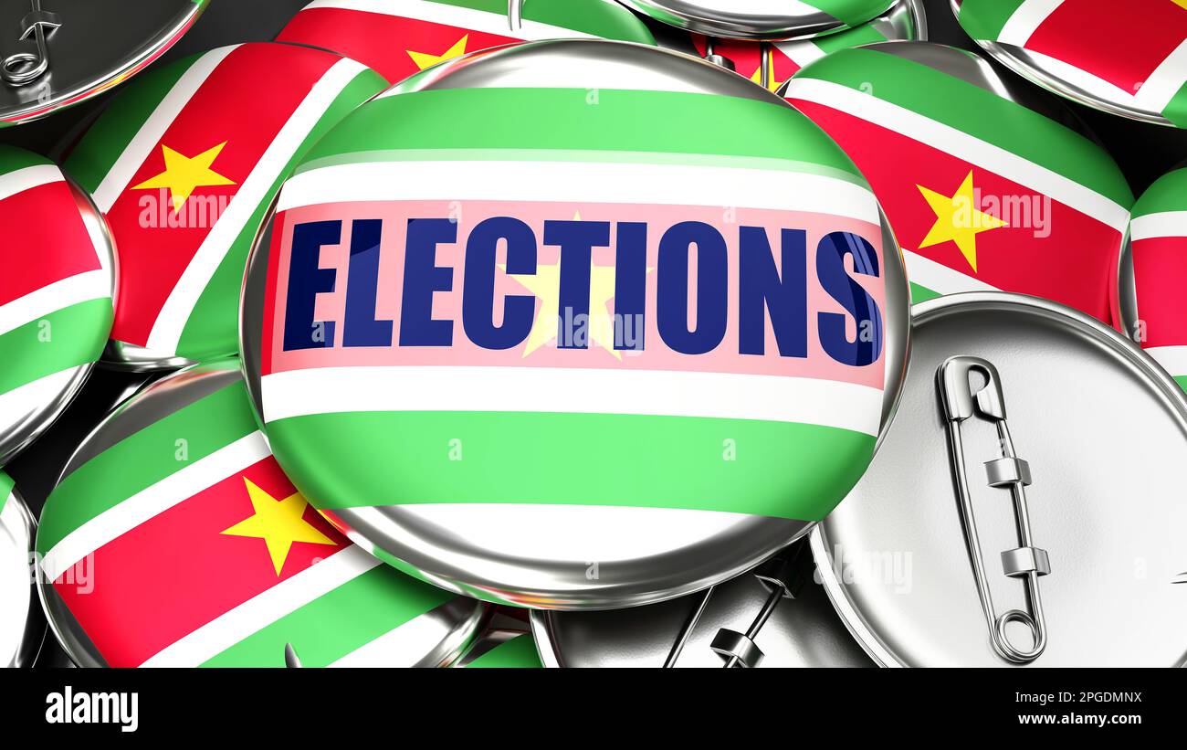 Campaigning and supporting suriname in elections hires stock