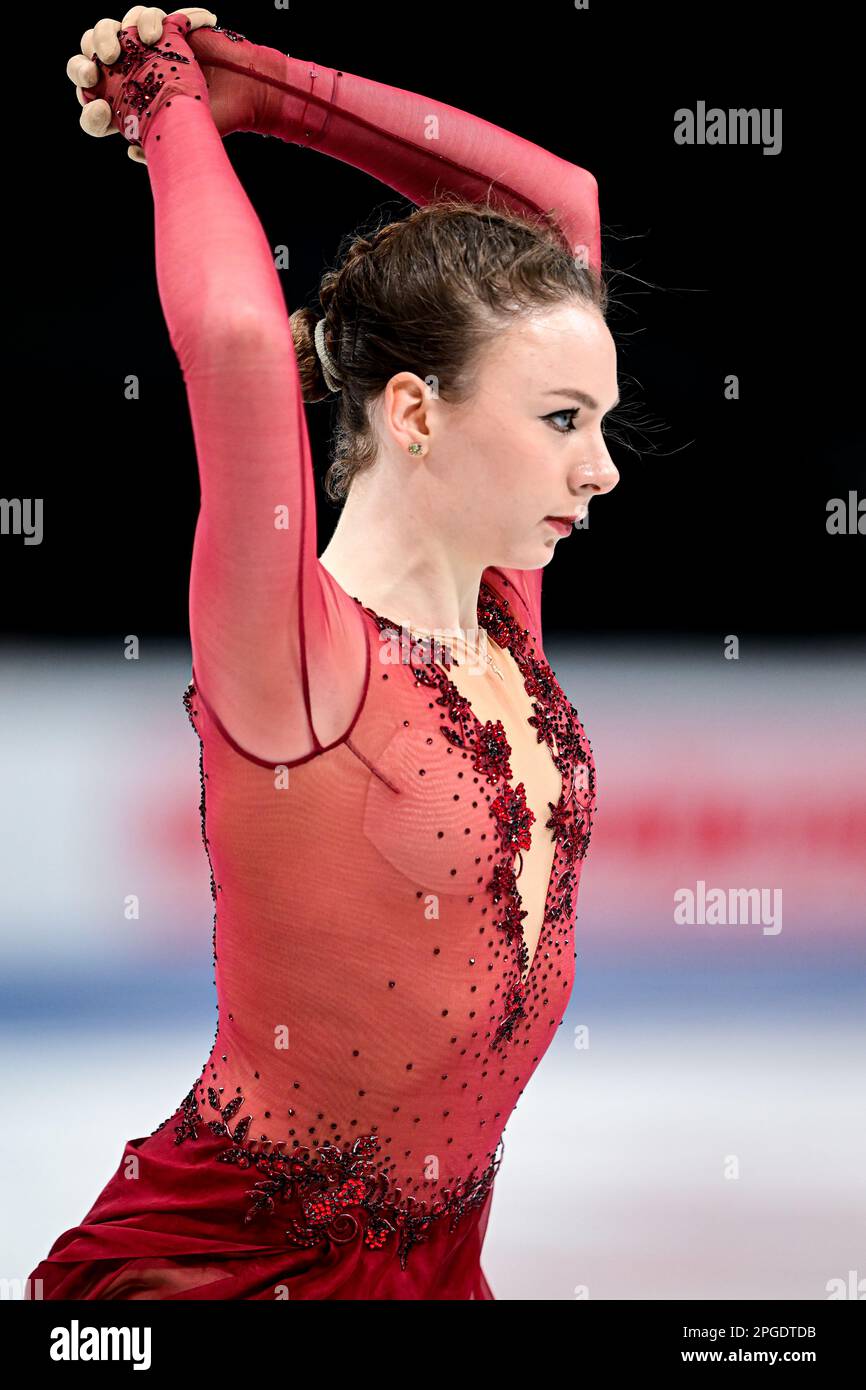 Anastasia GRACHEVA (MDA), during Women Short Program, at the ISU World
