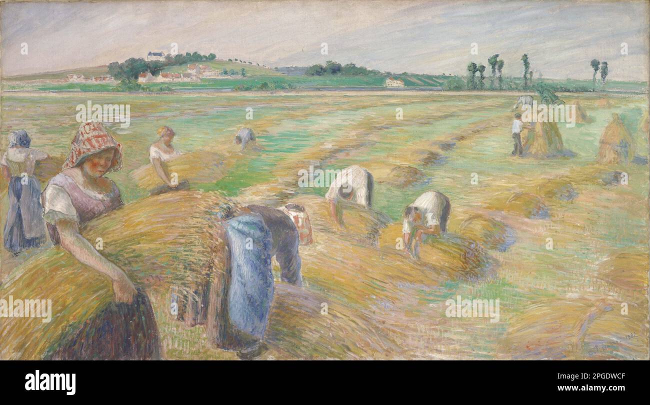 The Harvest 1882 by Camille Pissarro Stock Photo