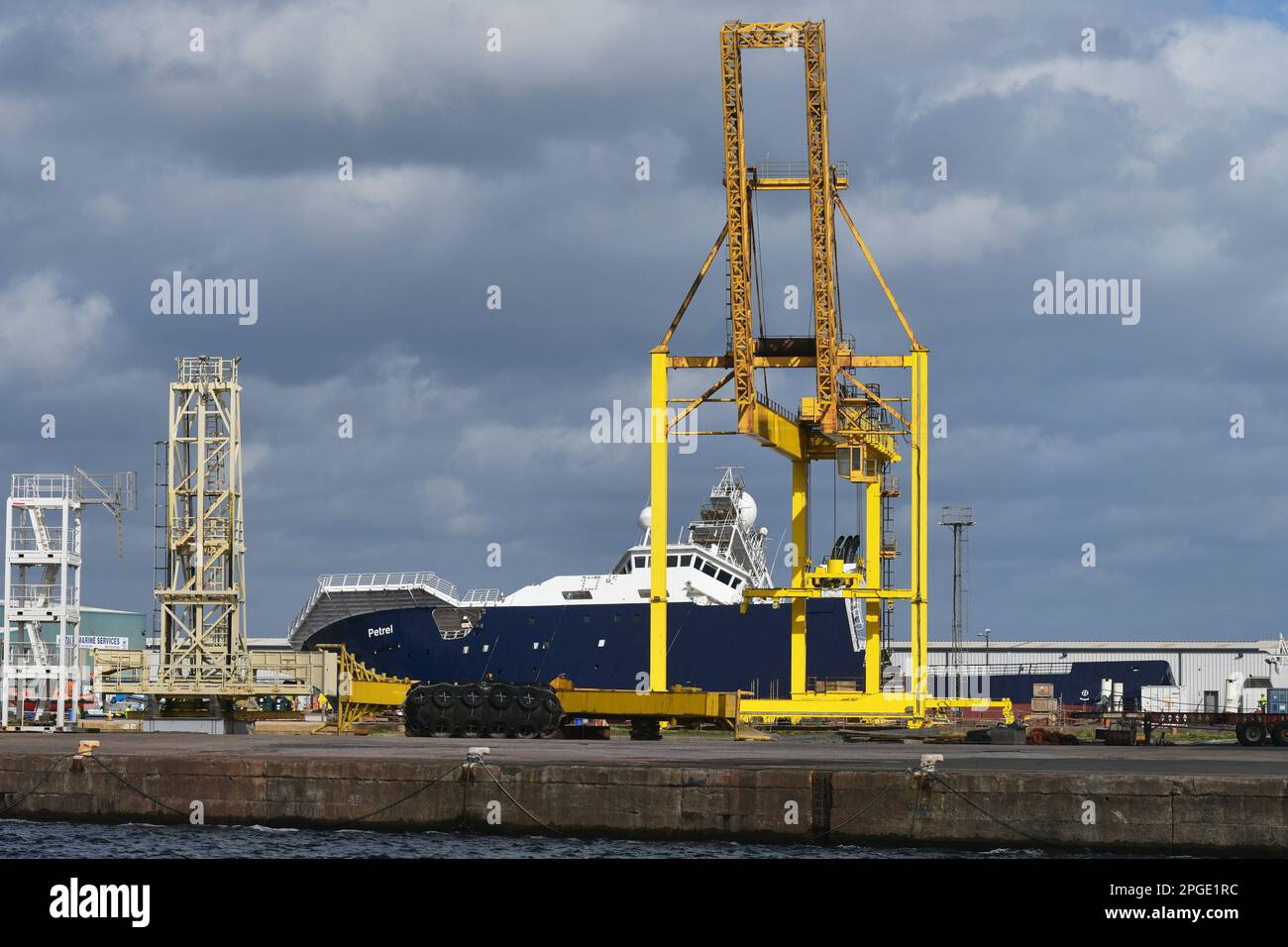 Edinburgh Scotland, UK 22 March 2023. Emergency incident at the Imperial Dock in Leith. credit sst/alamy live news Stock Photo