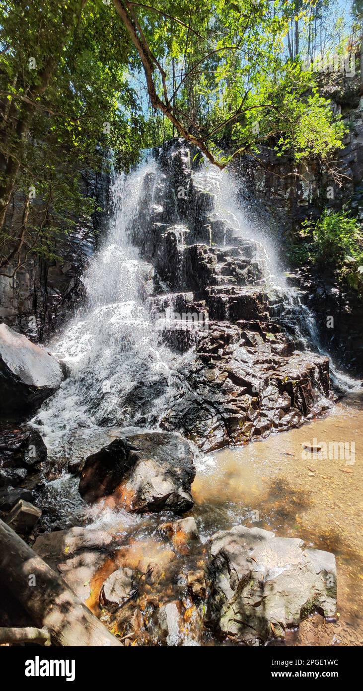 Waterfall on the countryside of Hogsback in South Africa Stock Photo ...