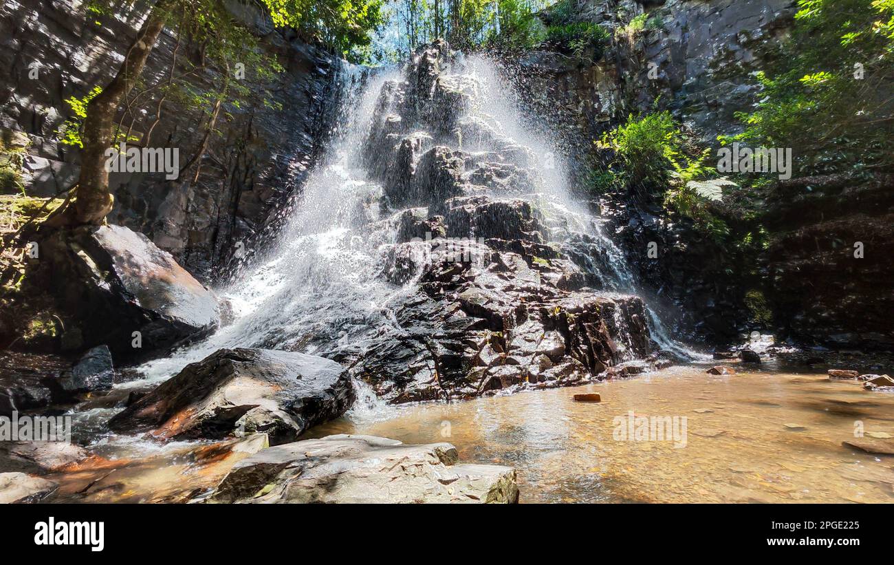 Waterfall on the countryside of Hogsback in South Africa Stock Photo ...