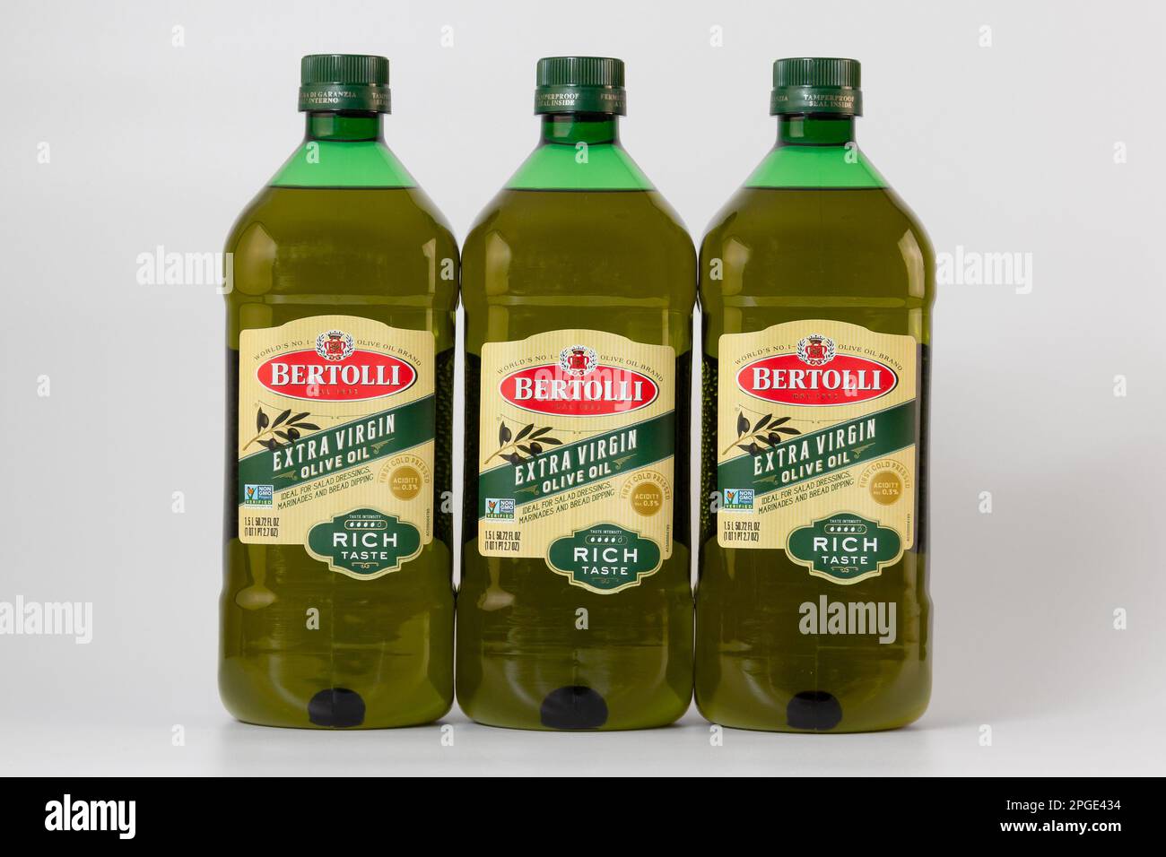 STILLWATER, MN, USA DECEMBER 7, 2022 Bertolli Olive Oil grouping and