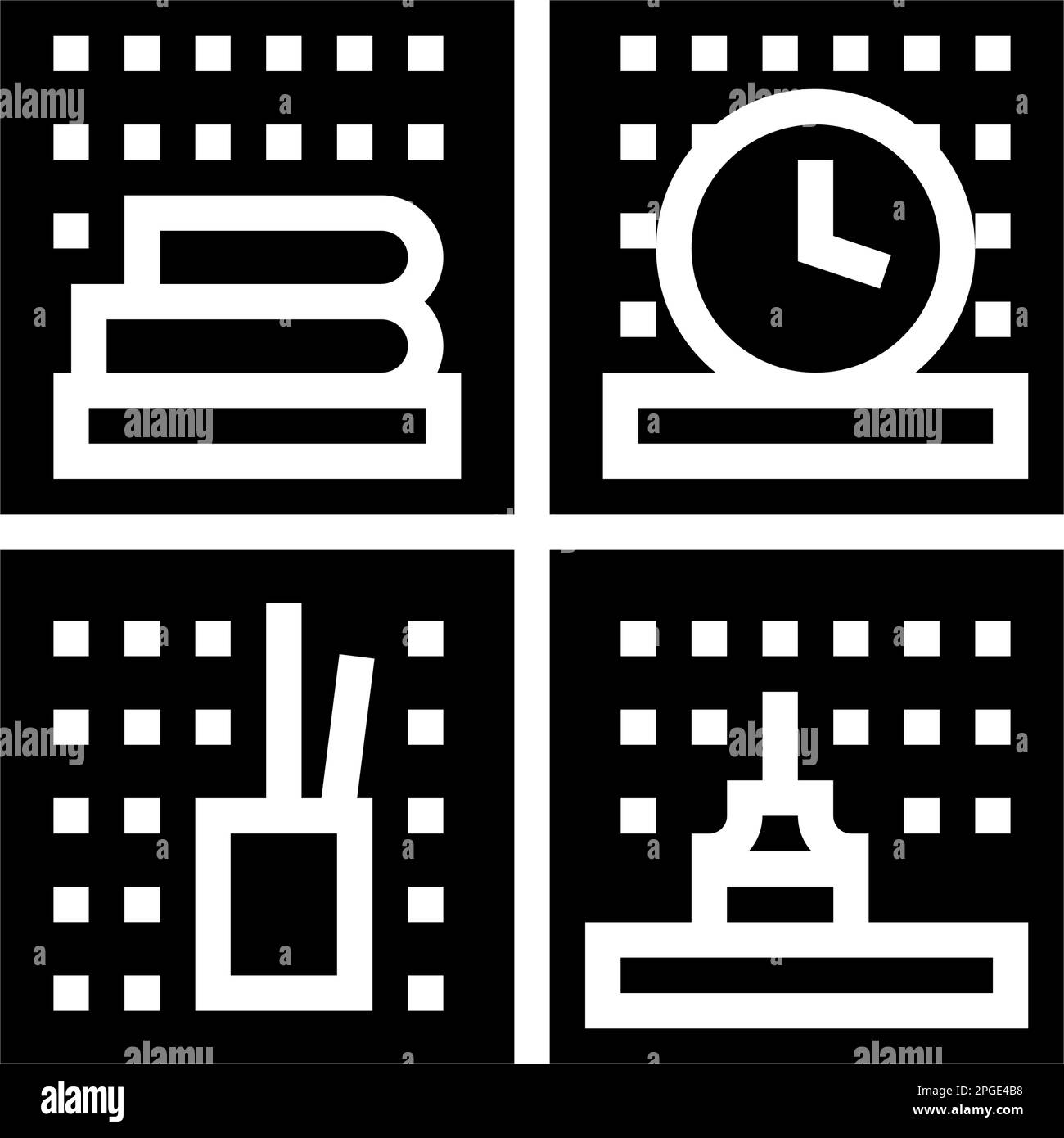 pegboard kid bedroom glyph icon vector illustration Stock Vector Image