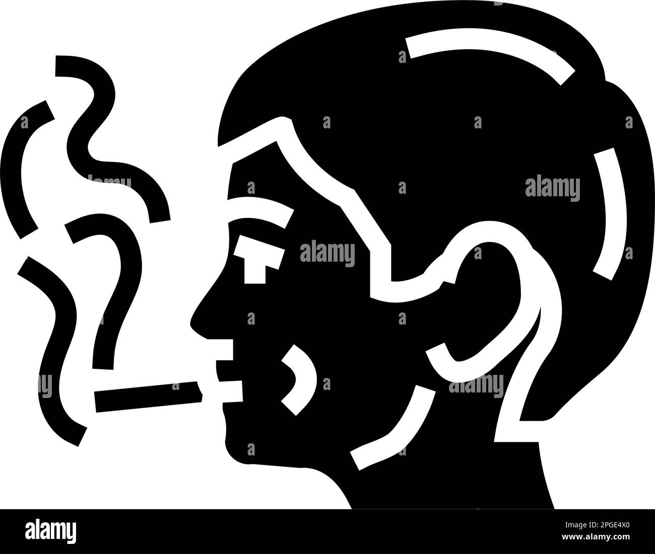 kid smoking cigarette glyph icon vector illustration Stock Vector Image ...