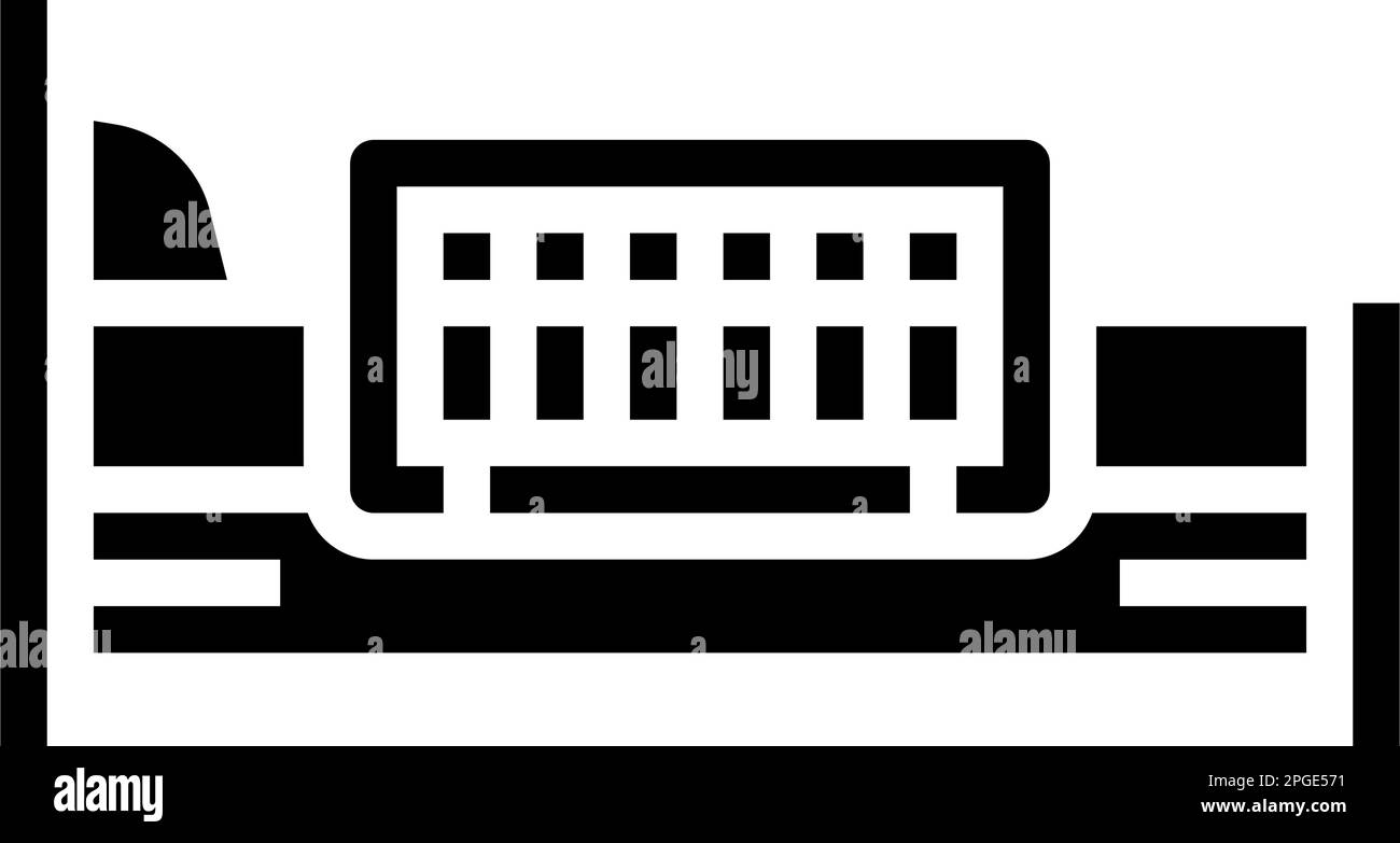 bed rail kid bedroom glyph icon vector illustration Stock Vector Image ...