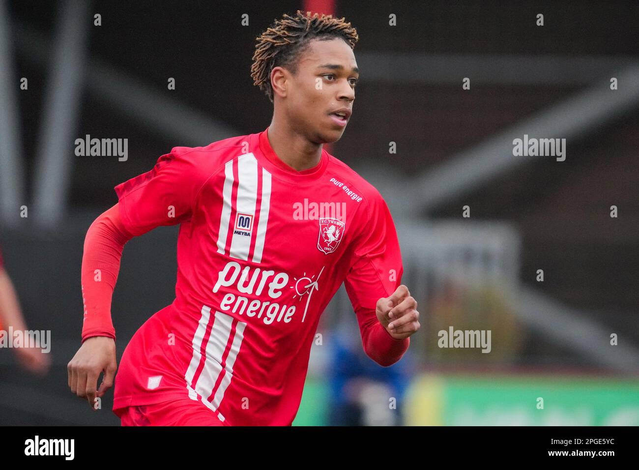 Hengelo, Netherlands. 22nd Mar, 2023. HENGELO, NETHERLANDS - MARCH 22:  Myron Bostdorp of FC Twente looks on during the International Club Friendly  match between FC Twente and VFL Bochum at Trainingscomplex Hengelo