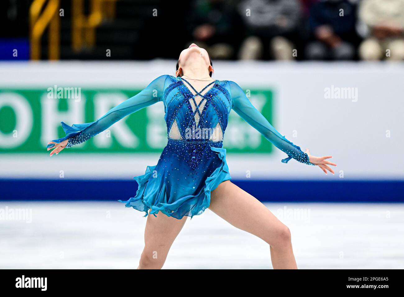 Haein LEE (KOR), during Women Short Program, at the ISU World Figure
