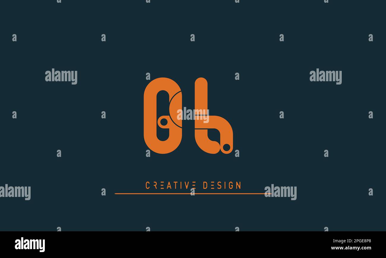 Alphabet letters Initials Monogram logo GL , LG Stock Vector