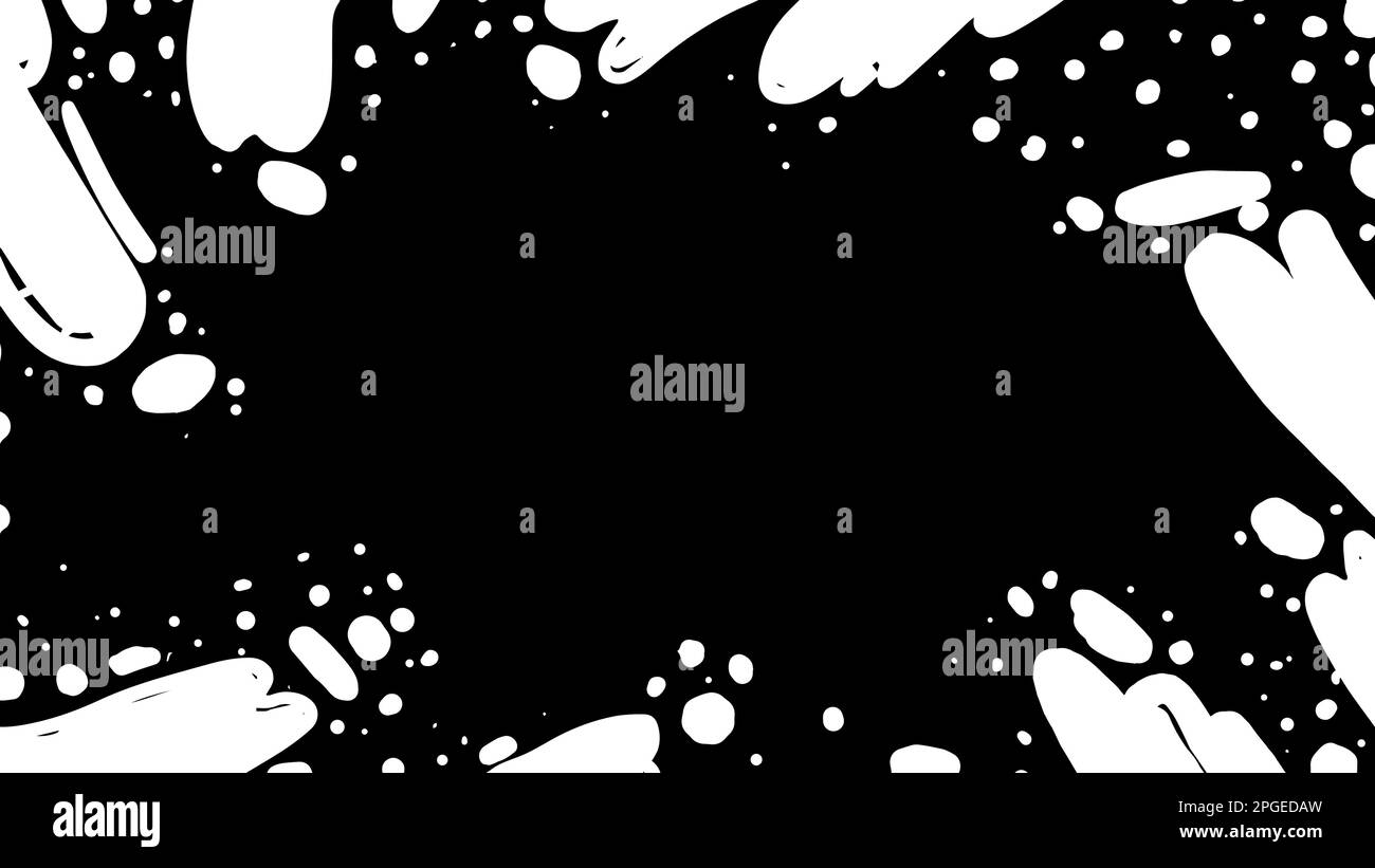 Snowy space with place for text on black background. Stock illustration