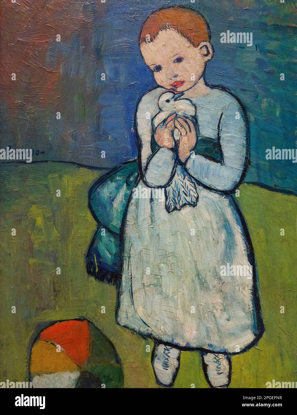 Child with a Dove, Pablo Picasso, 1901, Courtauld Gallery, London, England, UK, Stock Photo