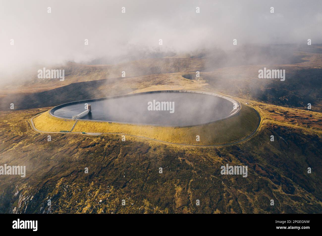 Turlough Hill, co. Wicklow -  Ireland’s only pumped storage power station, located in the scenic Wicklow Mountains. Environmentally-friendly project Stock Photo