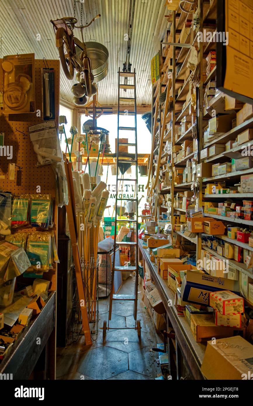 Inside of a hardware store that is over a hundred years old still in