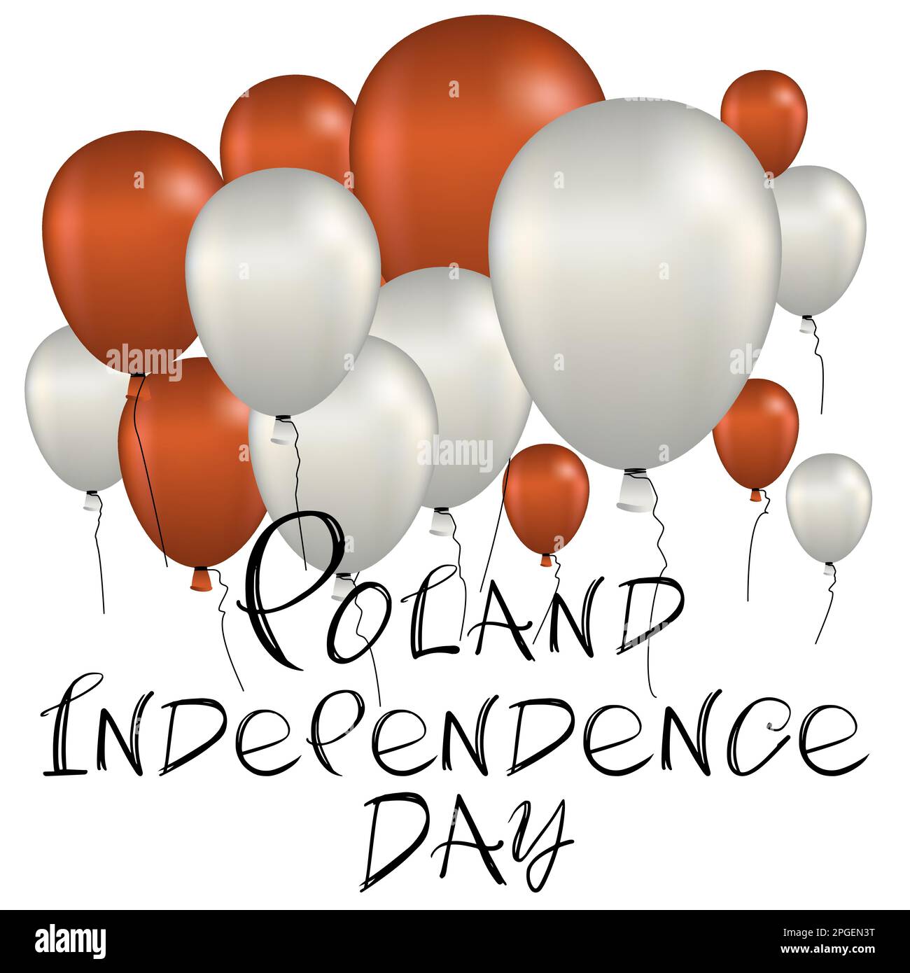 Red and white 3d balloons in vector format on a white isolate. Stock Vector