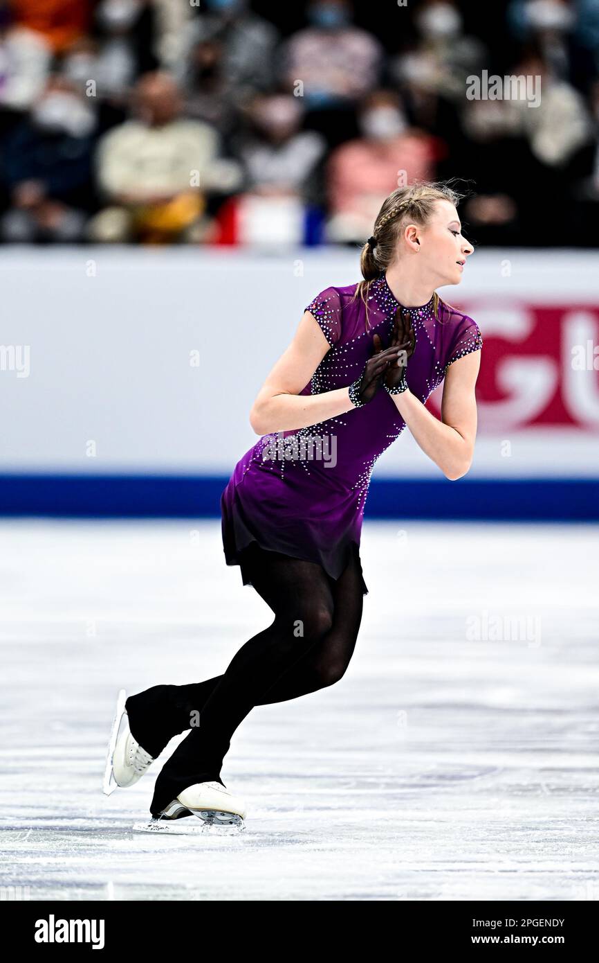 Lorine SCHILD (FRA), during Women Short Program, at the ISU World Figure Skating Championships 2023, at