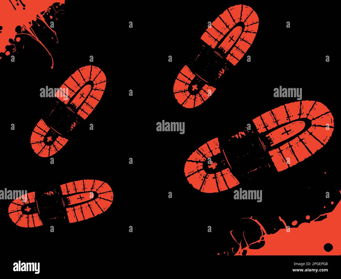 the shoe with human blood
