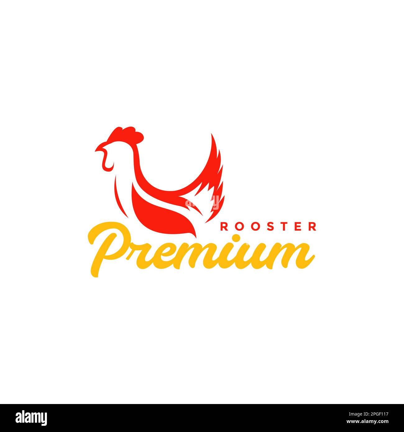 poultry chicken rooster meat comb modern simple shape logo design