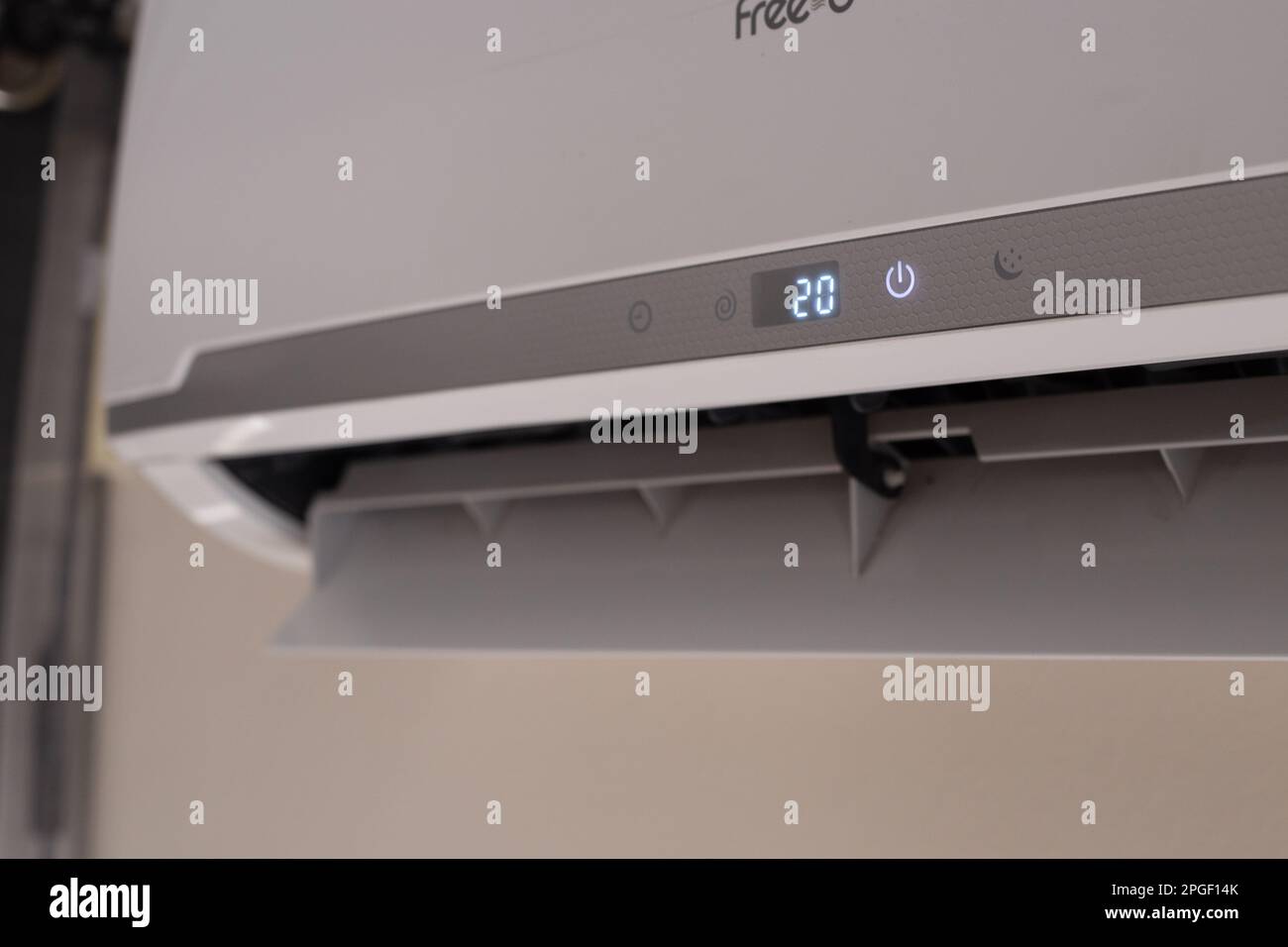 air conditioning equipment at 20 degrees of temperature. Beat the heat in summer Stock Photo Alamy