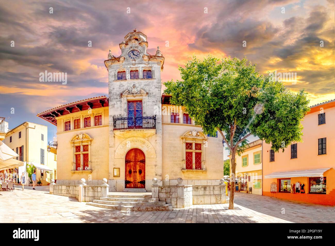 Old city of Alcudia, Mallorca Stock Photo