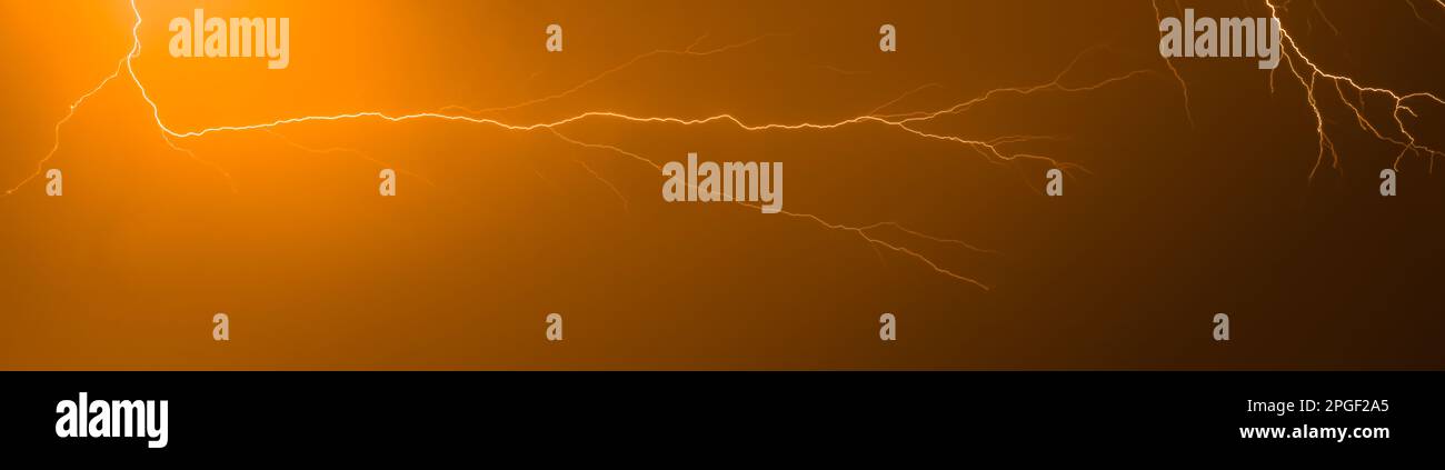 Lightning Flashes Across a Stormy Night Sky Stock Photo - Alamy