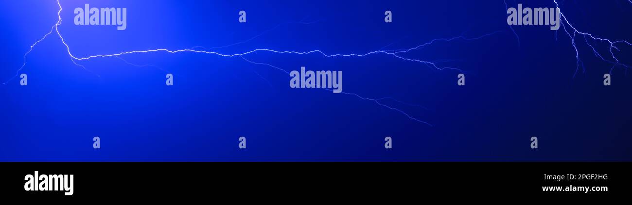 Lightning Flashes Across a Stormy Night Sky Stock Photo - Alamy