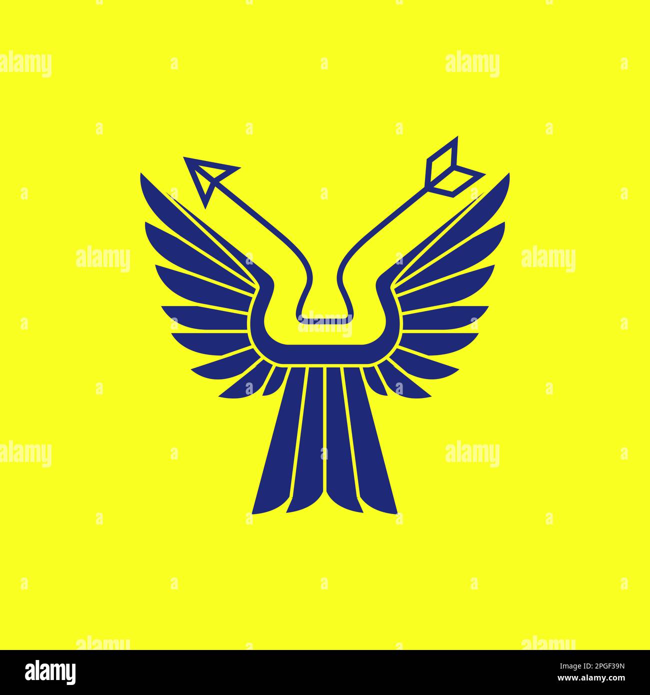 wings bird arrows clean modern minimal logo design vector Stock Vector