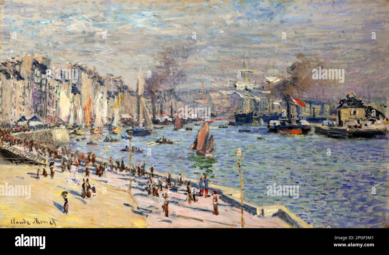 The Port of Le Havre by Claude Monet (1840-1926), oil on canvas, 1874 Stock Photo