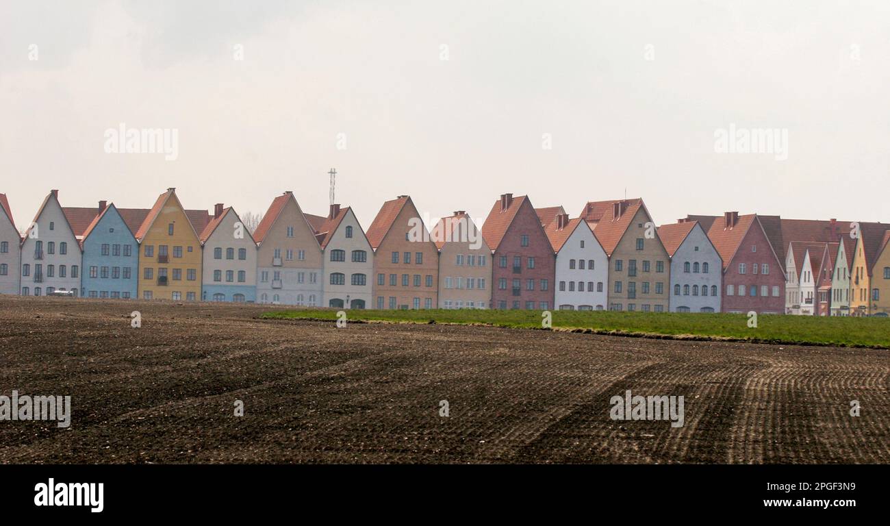 JAKRIBORG is a housing estate in Hjärup between Malmö and Lundin southern Sweden,The Jakriborg project display similarities with the contemporary New Urbanism movement and is often compared to the Poundbury project in England built y Prince Charles Stock Photo