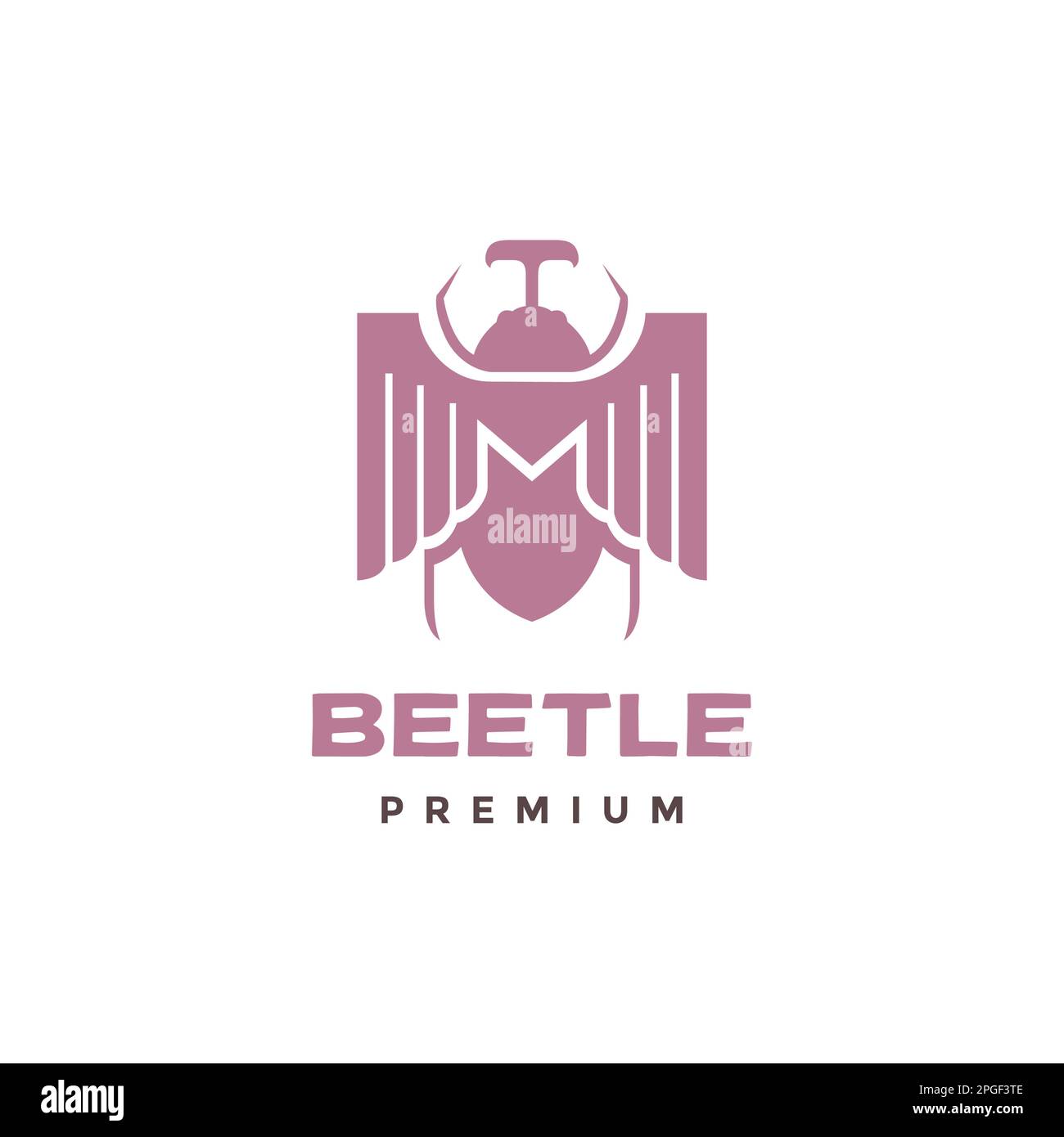 animal insect beetle wings bird modern minimal logo design vector Stock ...