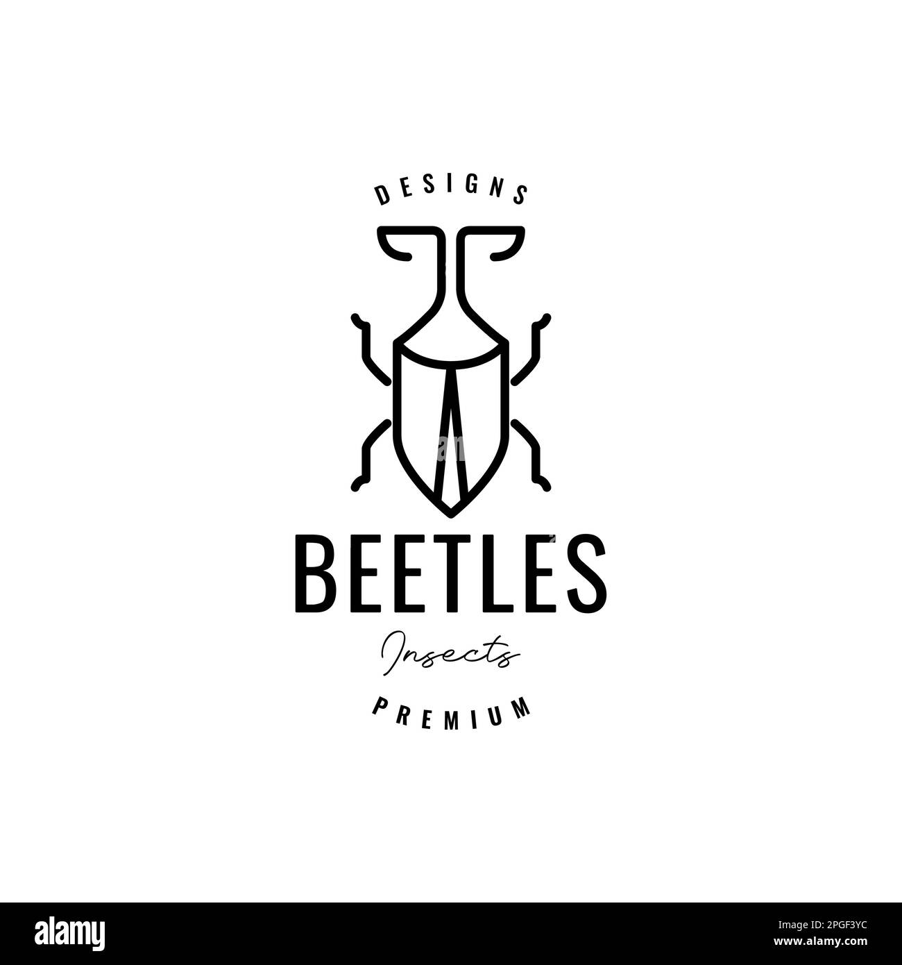 animal insect beetle modern unique simple minimal shape logo design ...