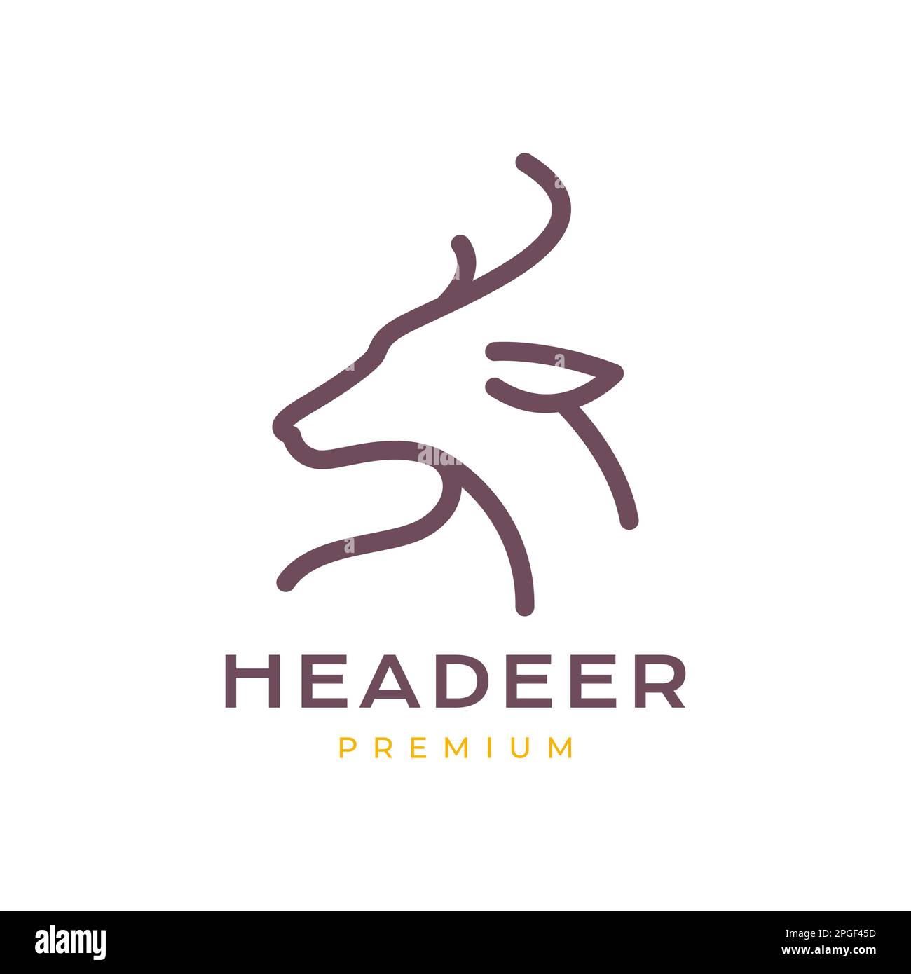 animal forest savanna wildlife herbivore deer head horned modern