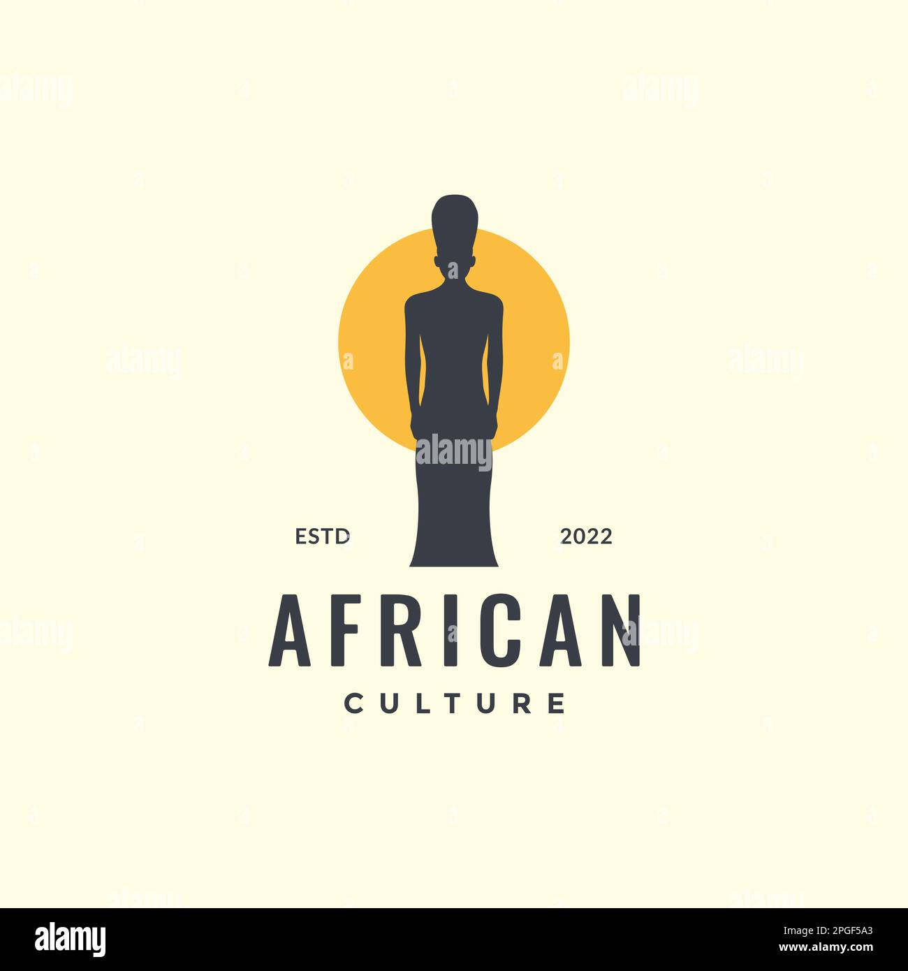 african culture people tribe ethnic sunset hipster logo design vector