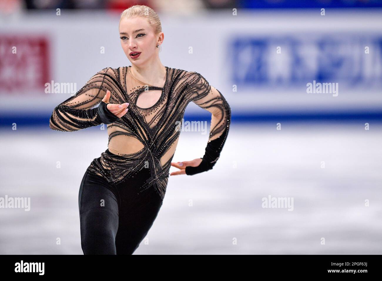 SAITAMA, JAPAN MARCH 22 Amber Glenn of USA competes in the Women