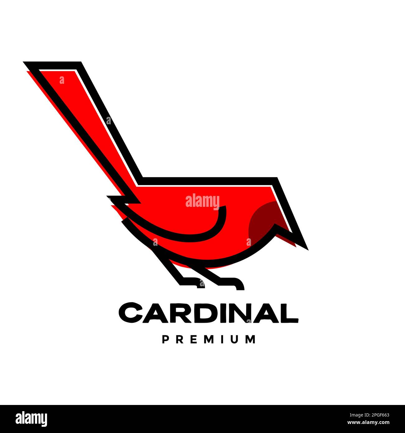 Cardinal bird logo vector vectors hi-res stock photography and images