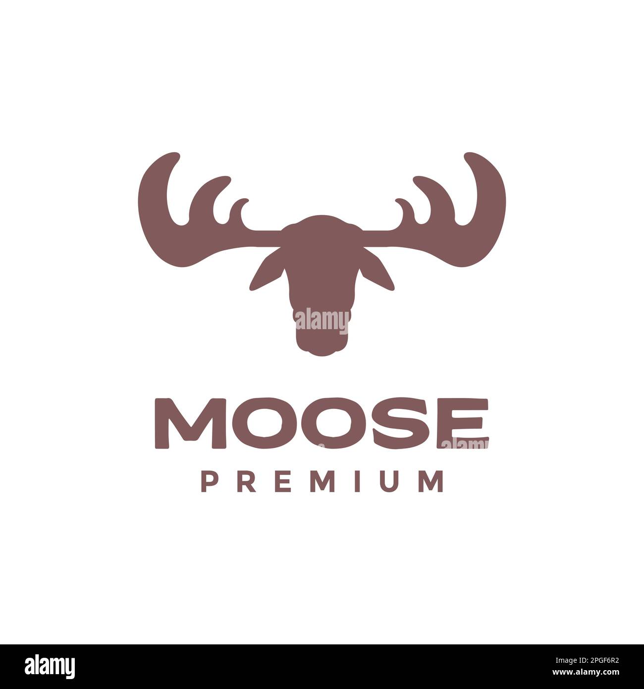 animal forest jungle herbivore deer moose head horned strong modern