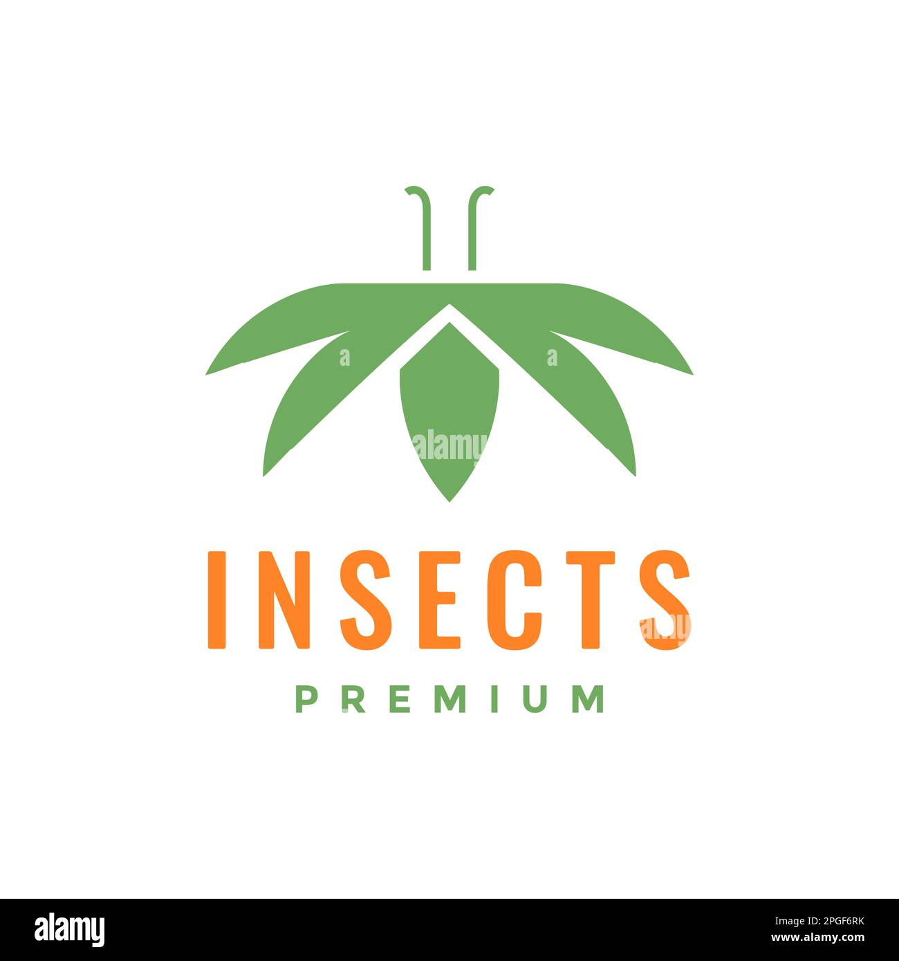 animal insect leaves wings nature life logo design vector Stock Vector