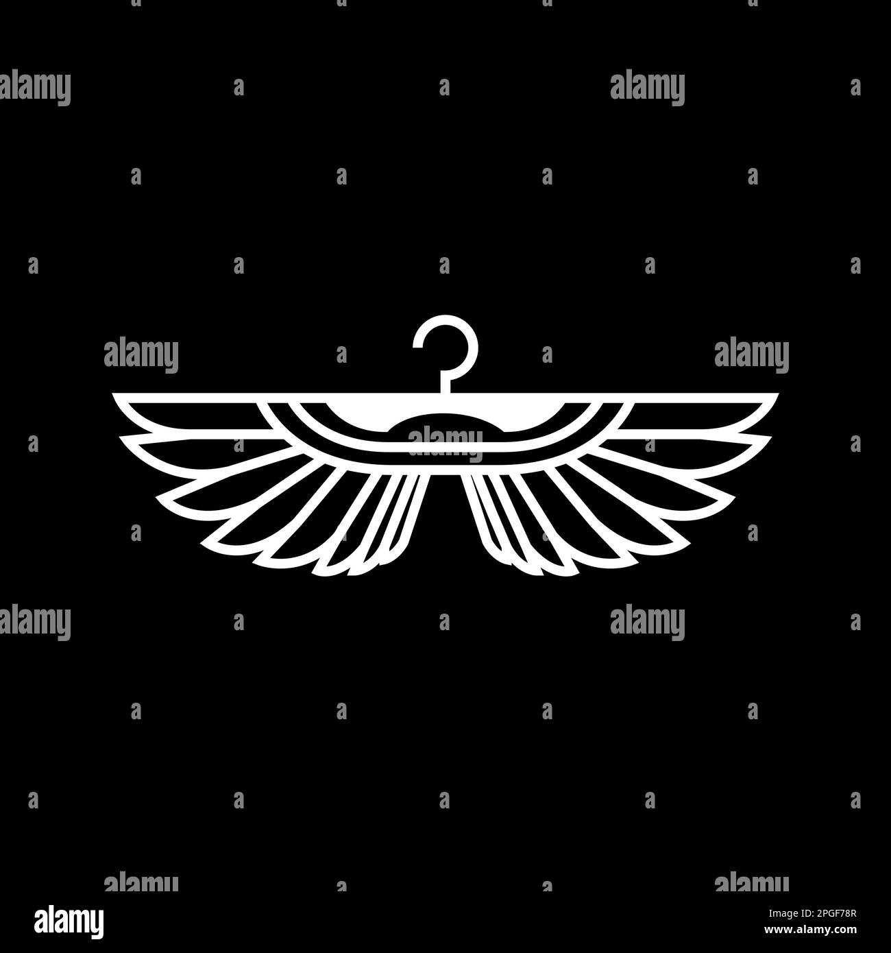 fashion angel wings hanger clothing modern logo design vector Stock