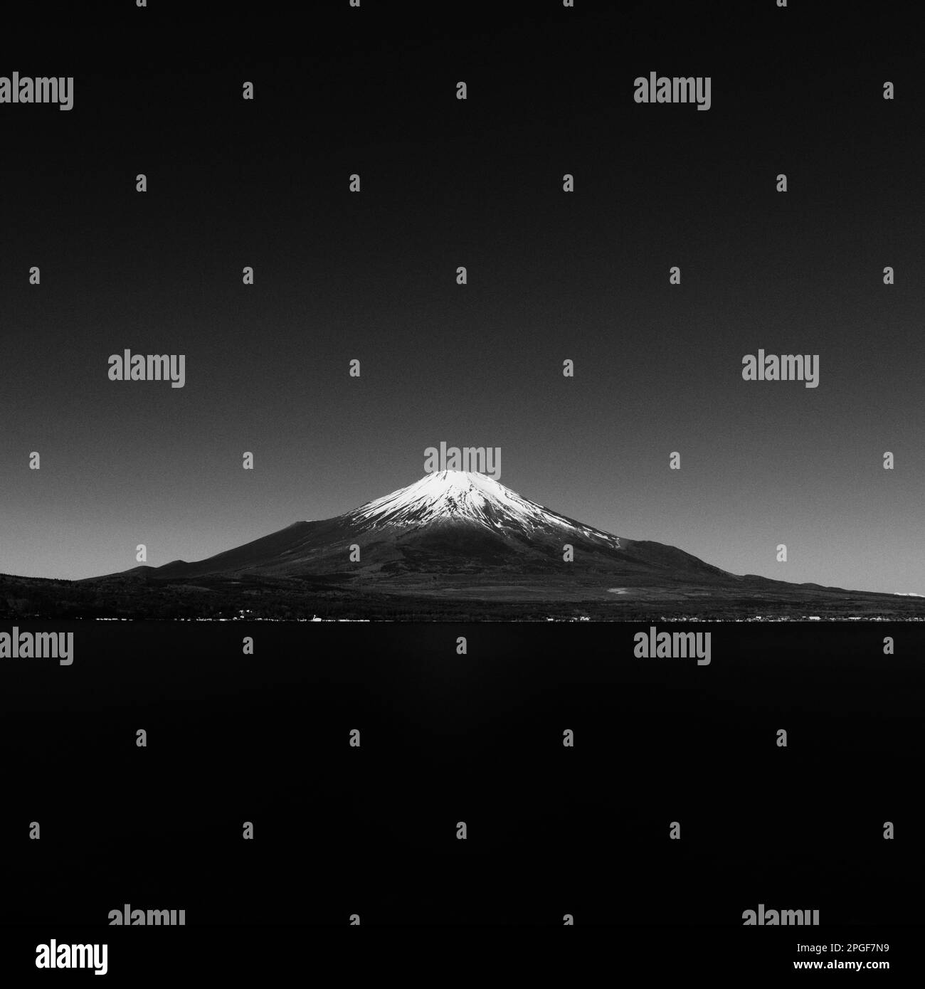 Mount Fuji from lake Yamanaka, Yamanashi Prefecture, Japan Stock Photo