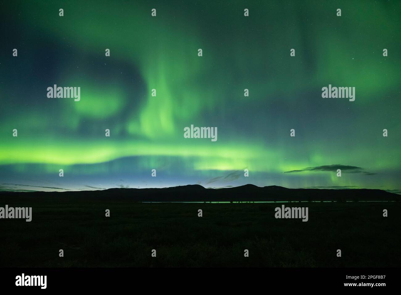 Northern Lights - Aurora Borealis,Padjelanta national park, Sweden Stock Photo
