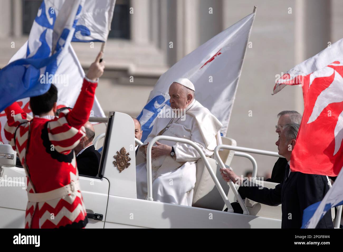 Vatican City, vatican, 22 March 2023. Pope Francis during his weekly