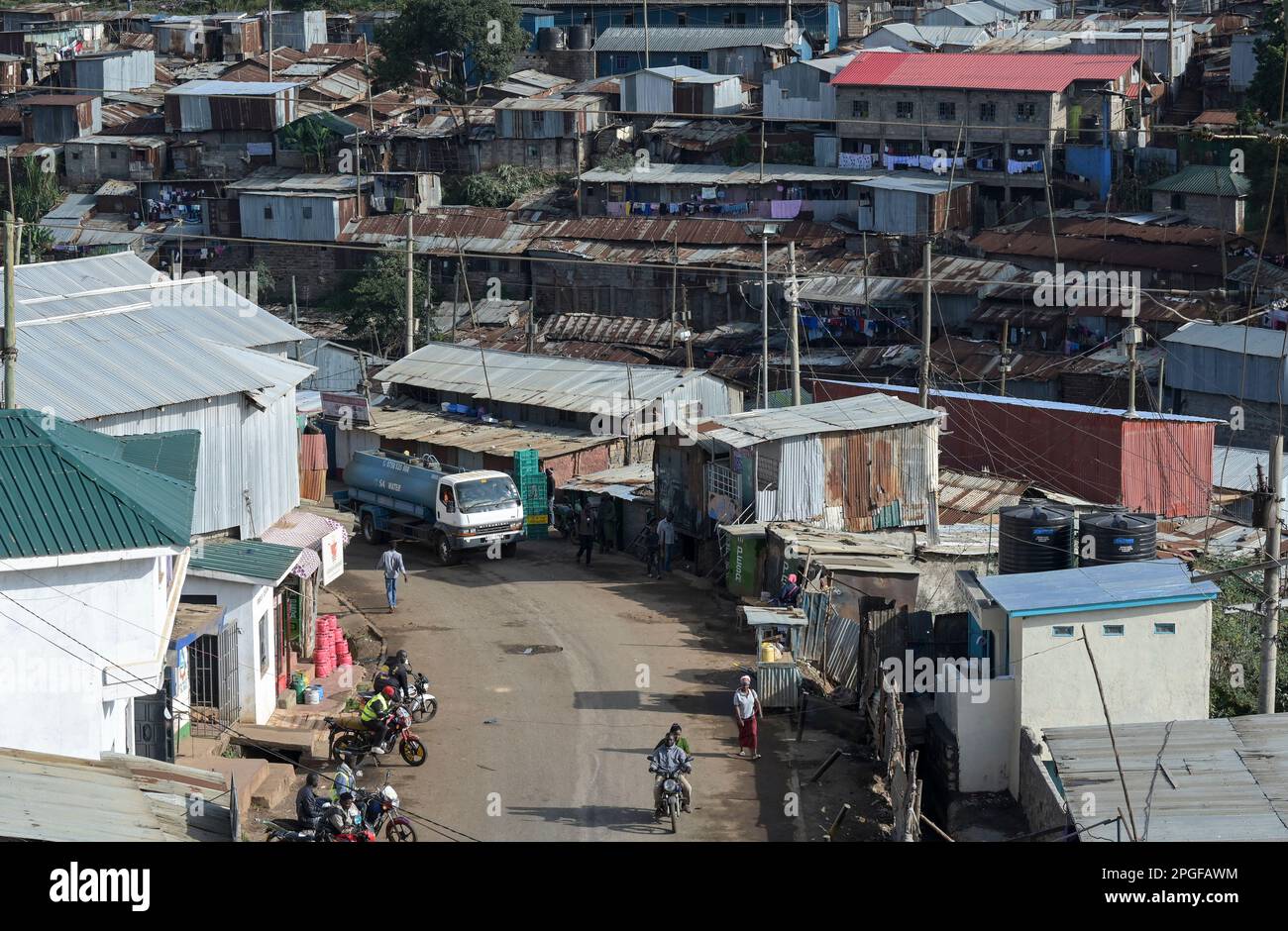 KENYA, Nairobi, Kibera slum / KENIA, Nairobi, Slum Kibera Stock Photo ...