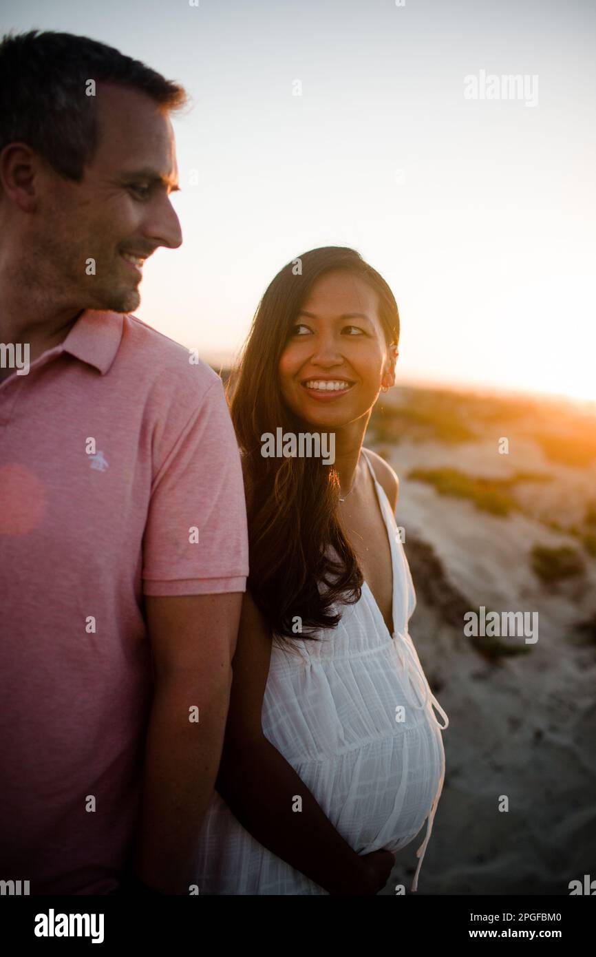 Smiling Husband Wife Striking Romantic Pose Stock Photos - Free &  Royalty-Free Stock Photos from Dreamstime