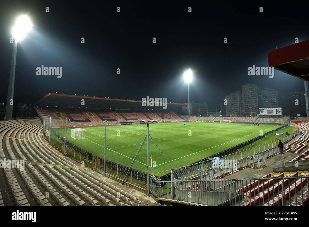 Photo taken on March 22, 2023 show Bilino Polje Stadium in Zenica ...