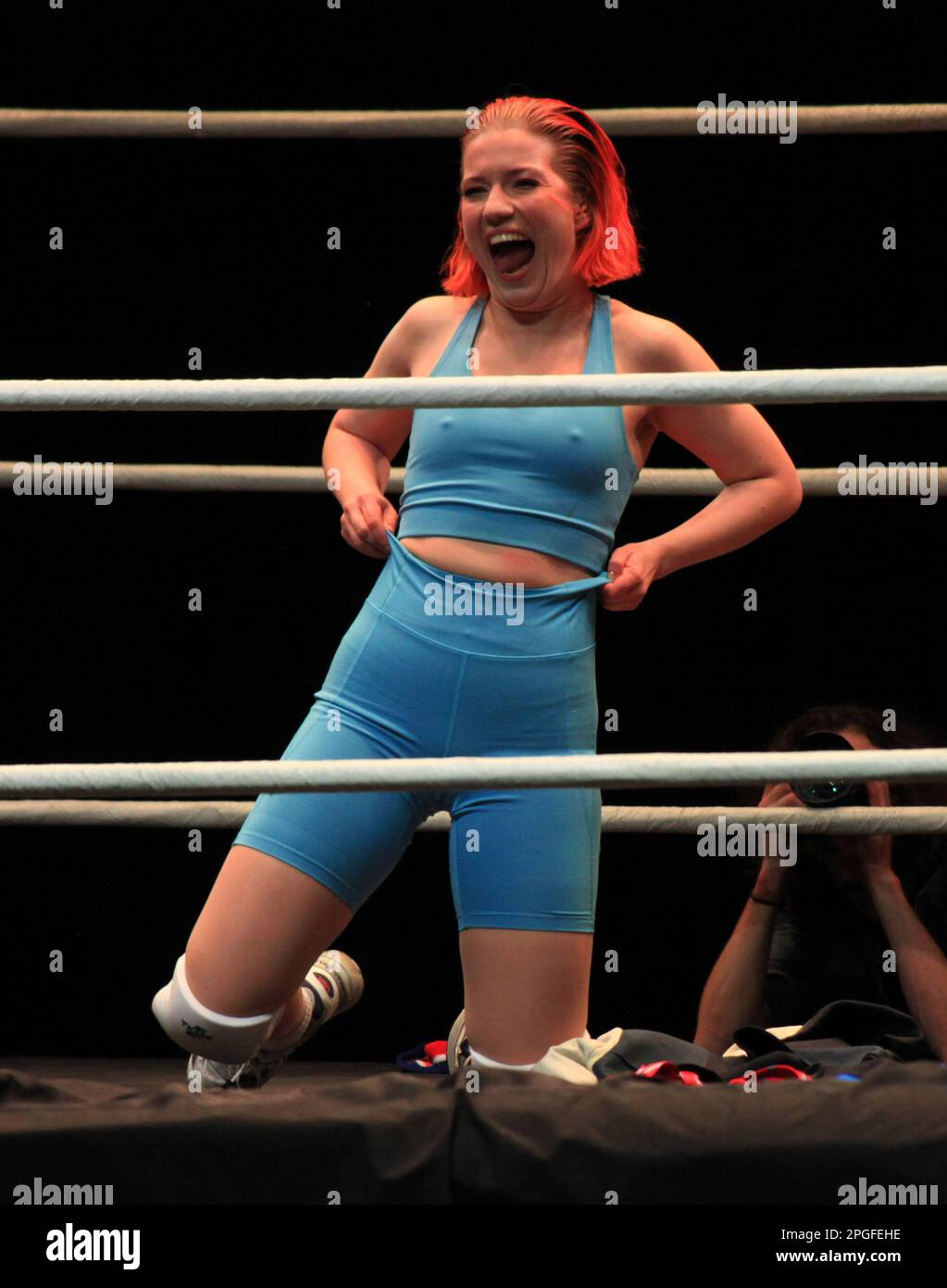 London, UK. Scene in Max and Ivan’s The Wrestling. Just For Laughs