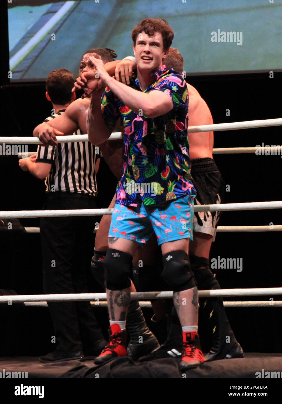 London, UK. Ed Gamble and Max Olesker in Max and Ivan’s The Wrestling ...