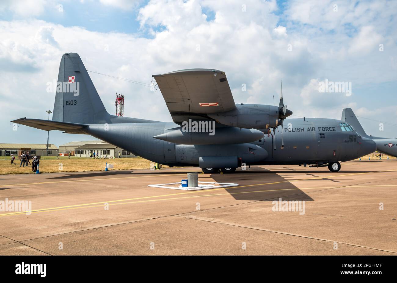 Polish Air Force Lockheed C-130 Hercules transport plane on the tarmac ...