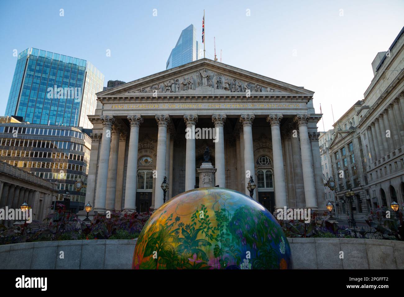 The Royal Exchange, City of London, UK Stock Photo