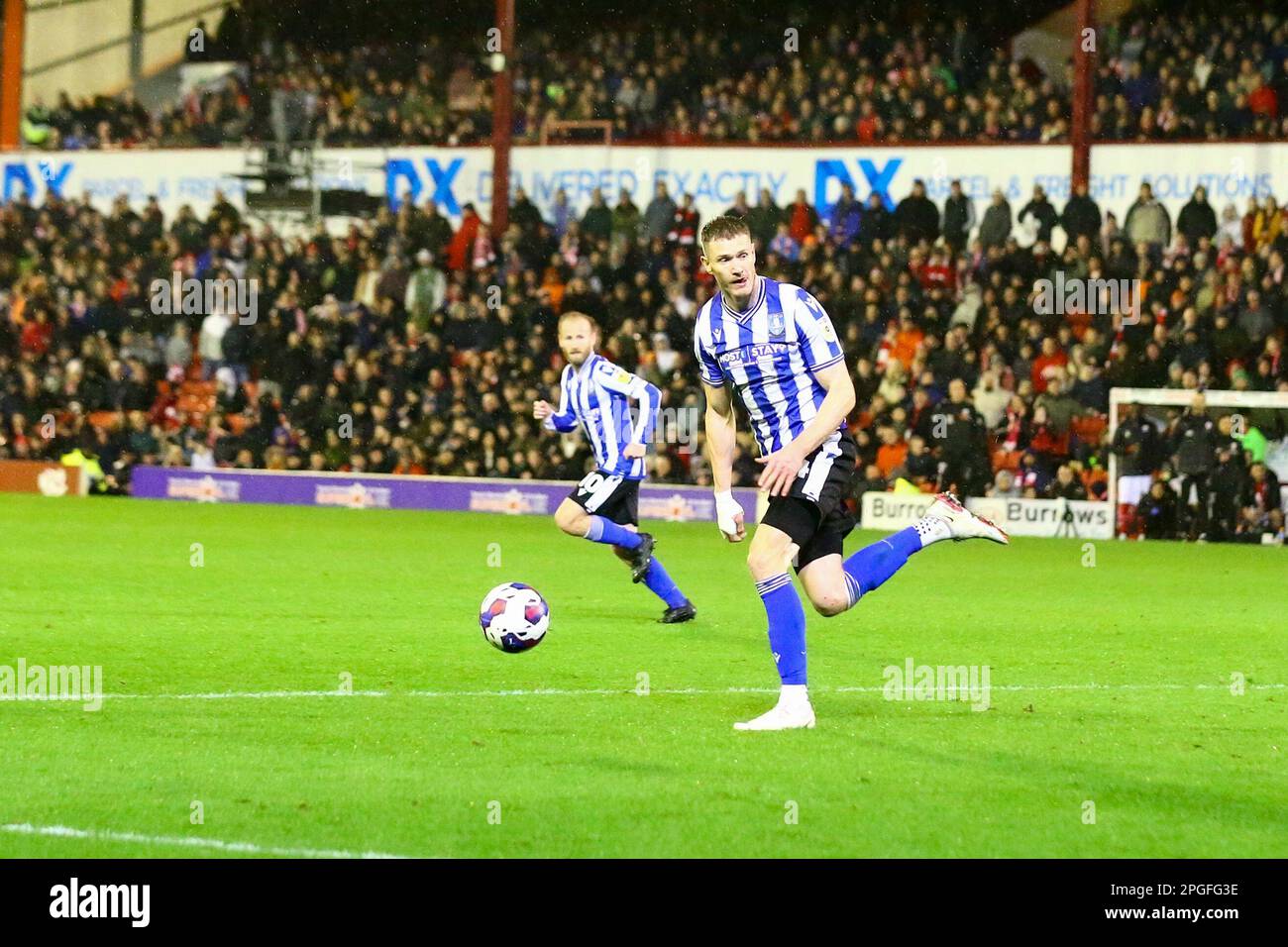 Oakwell Stadium, Barnsley, England - 21st March 2023 Michael Smith (24) of Sheffield Wednesday - during the game Barnsley v Sheffield Wednesday, Sky Bet League One,  2022/23, Oakwell Stadium, Barnsley, England - 21st March 2023 Credit: Arthur Haigh/WhiteRosePhotos/Alamy Live News Stock Photo