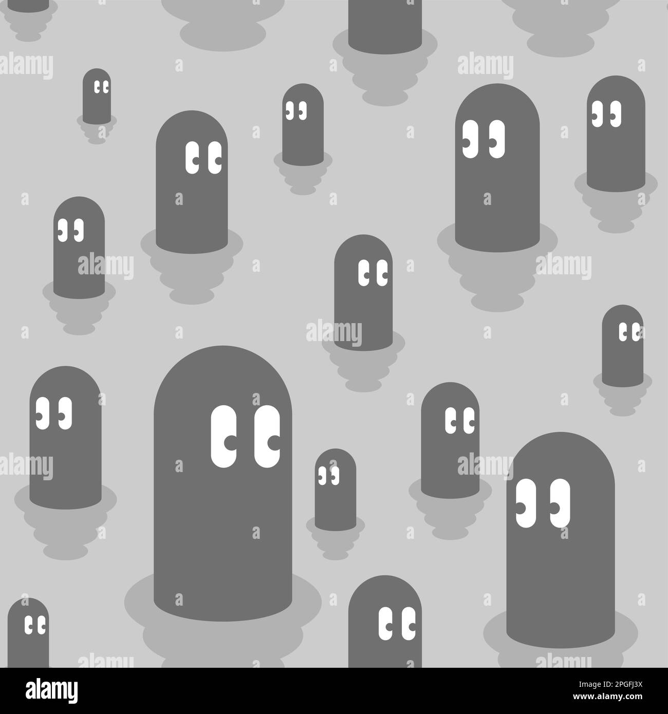 Microbes in puddle pattern seamless. Baby fabric texture Stock Vector